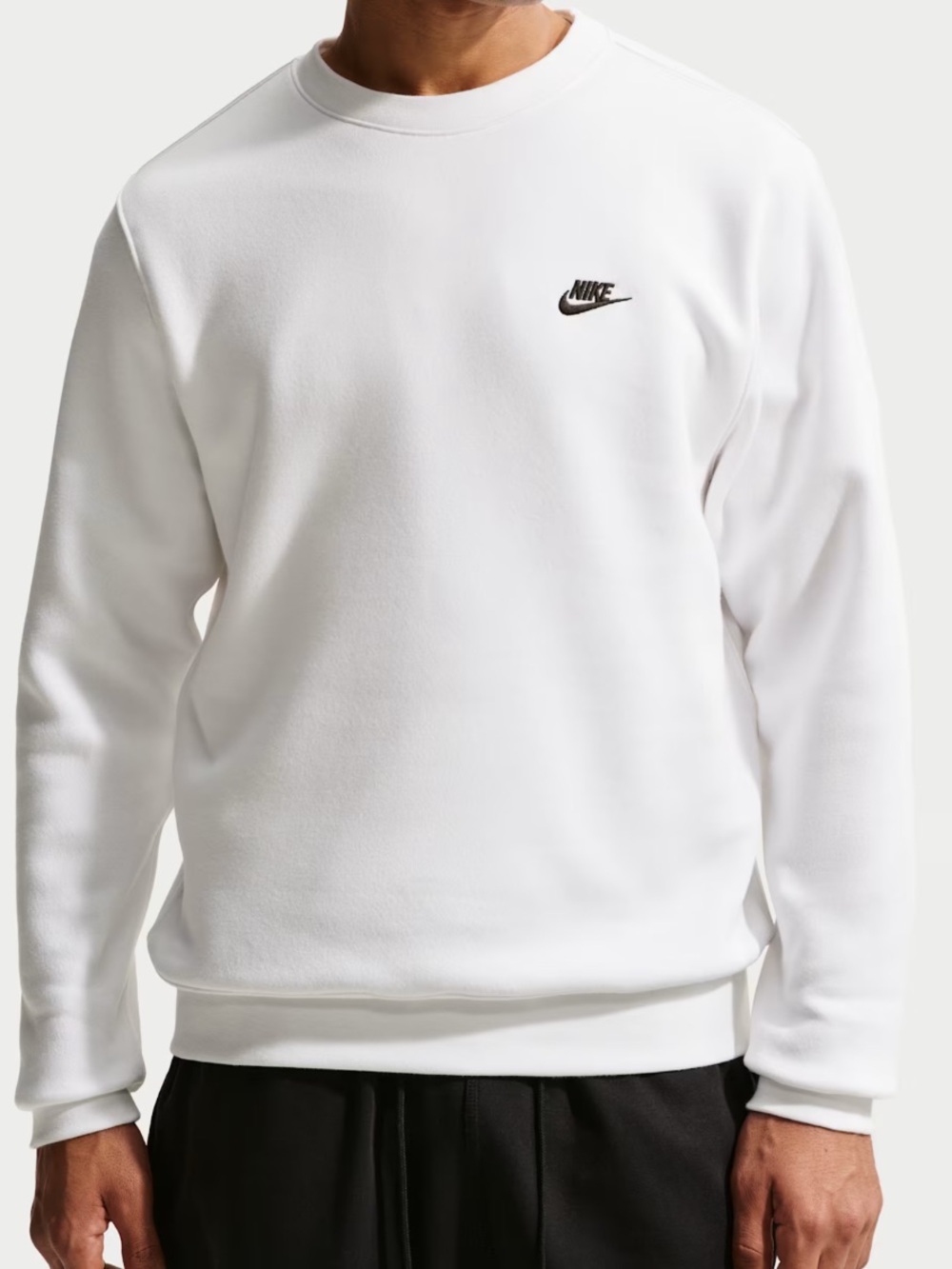 Nike Men's Classic White Crewneck Sweater